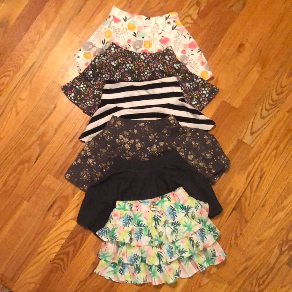 6 pair of little girl skorts all size 5